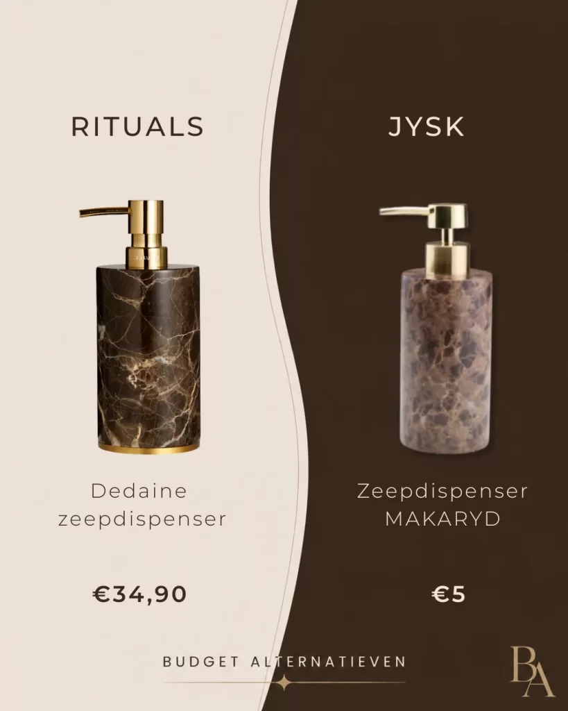 jysk vs rituals zeepdispenser