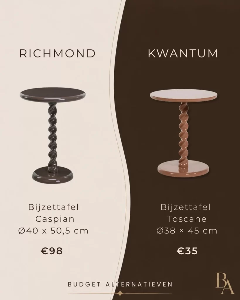 kwantum bijzettafel swirl